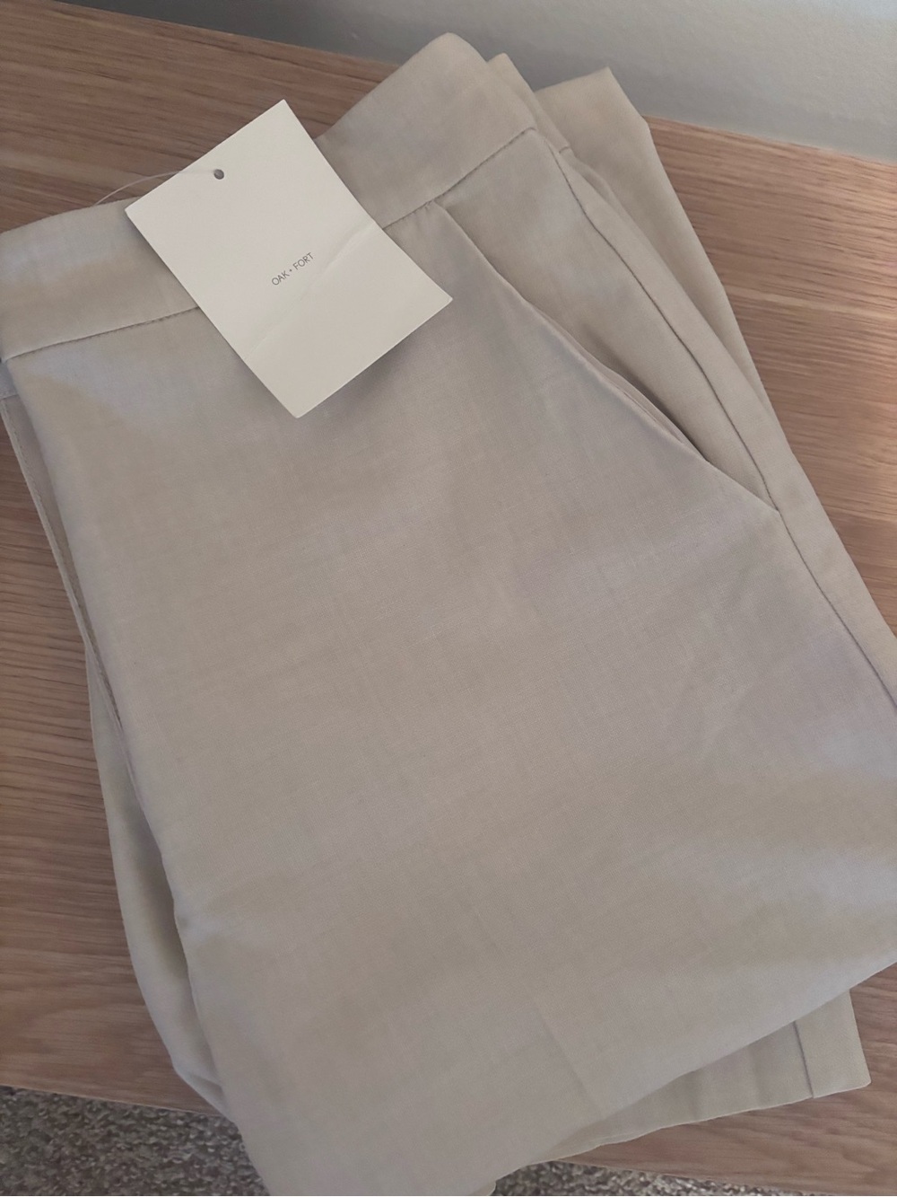 NWT Oak + Fort Light Beige Dress Pants